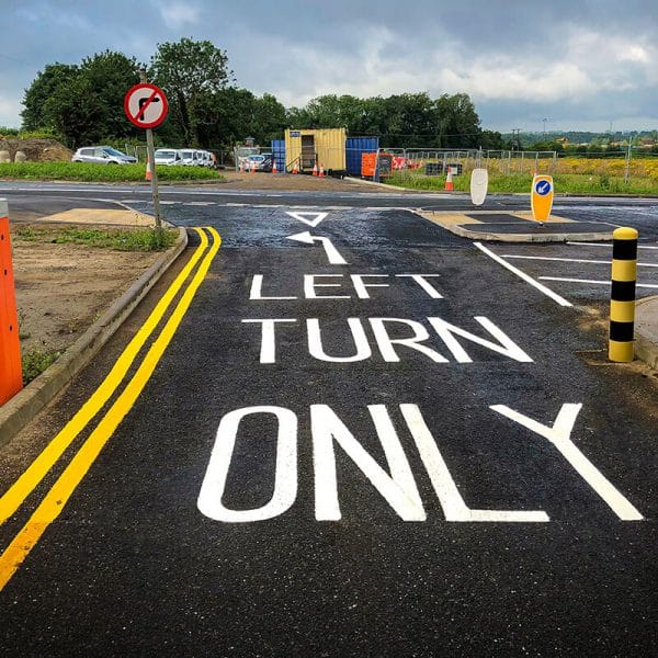 Civil highway works for Bardon Hill Quarry Entrance Junction Road Works