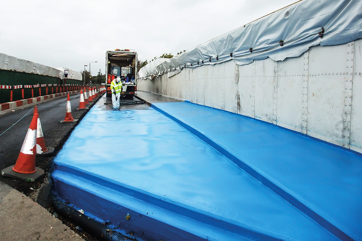 Water-proofing-bridge-deck-road-works-Cairn-Cross