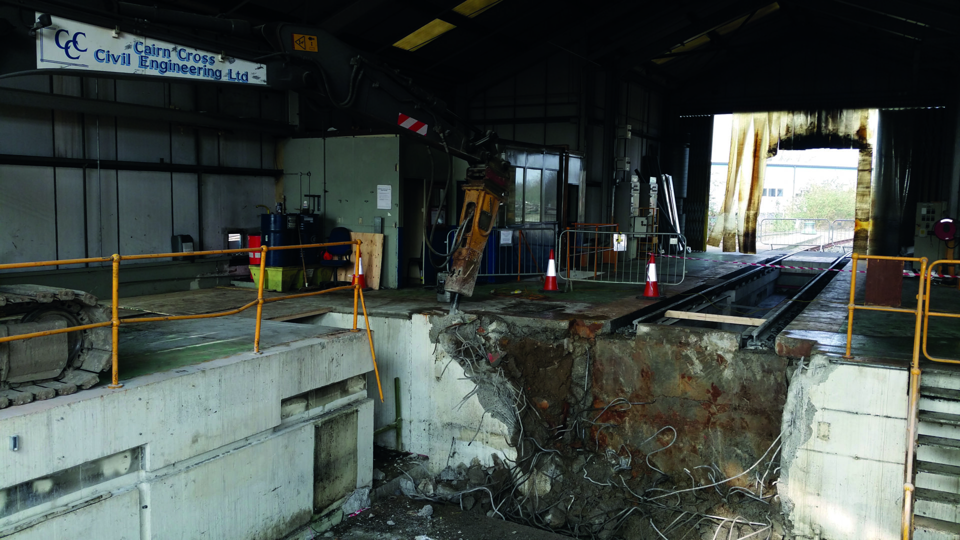 Wimbledon South West Trains Wheel Lathe Pit Excavation Cairn Cross