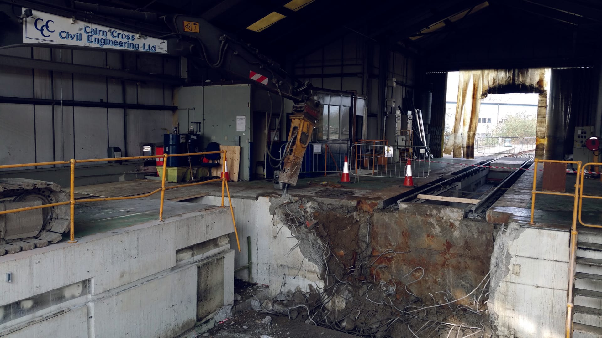 Wimbledon South West Trains Wheel Lathe Pit Excavation Cairn Cross