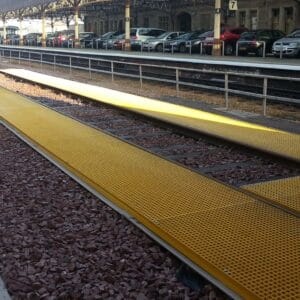 TrackPan for a carriage wash