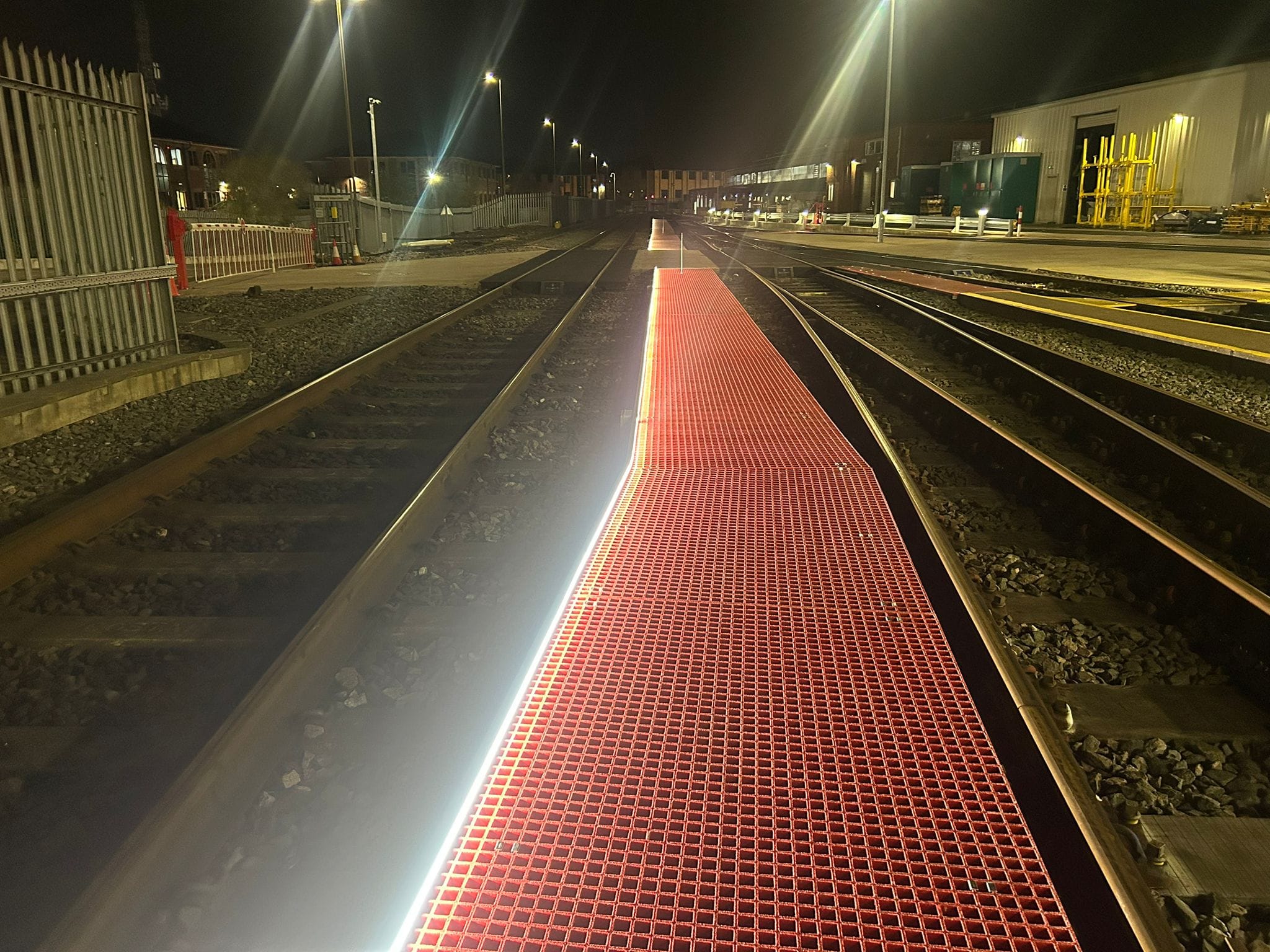 Etches Park Walkways and Lighting , Red GRP