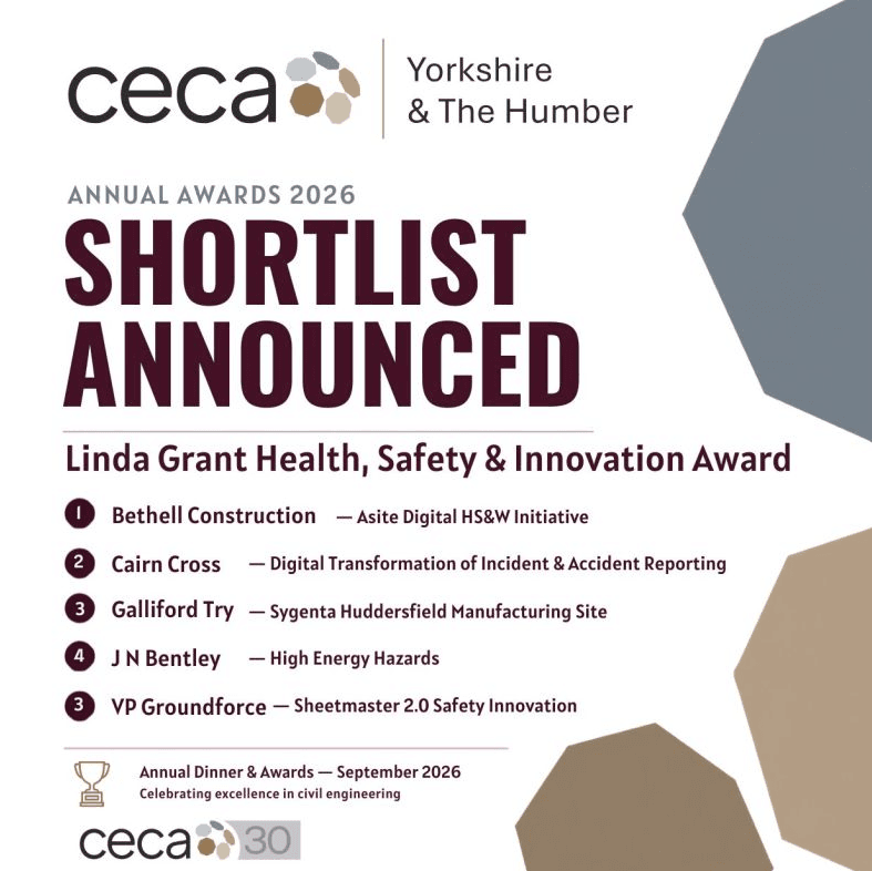 Linda Grant Health, Safety & Innovation Award 2026, CECA, Cairn Cross